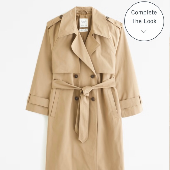Abercrombie Elevated Trench CoatSize Petite MColor BrownNWT